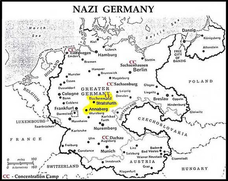 World War 2 Concentration Camps Map